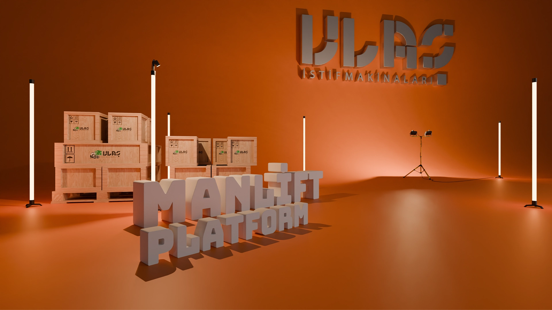 Geniş bir fabrika dış cephesi veya şantiye alanı. Ön planda sepeti 25 metreye kadar uzanmış bir eklemli platform (dizel motorlu) görülüyor. Operatör, cephe panellerini monte ediyor. Platformun eklemleri kademeli şekilde açılmış, yüksekliğe vurgu yapılmış. Sağ alt köşede rozet: “17–40 m • 360° Dönüş • 4×4 Güç”. Arka plan sıcak gün ışığında, net kontrastla çekilmiş.