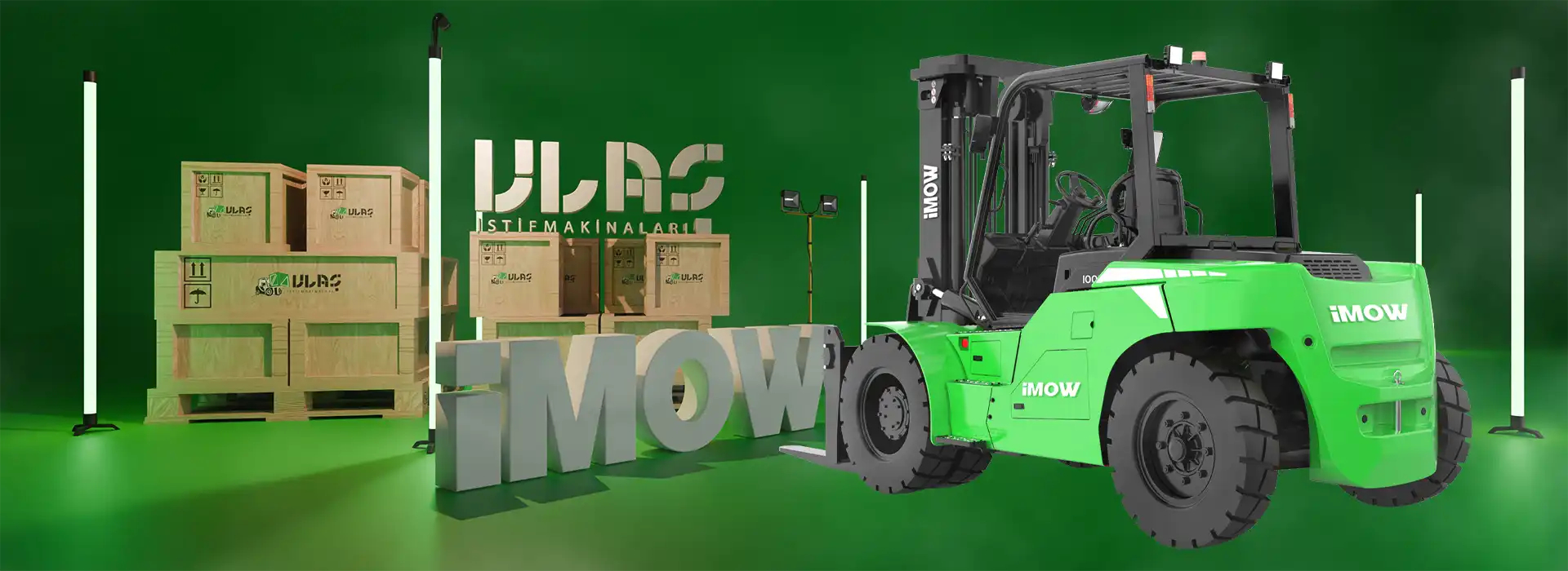 EFL1003-HV-6 forklift, rampalı zeminde yüksek tork ve stabilite sağlayarak ağır yük operasyonu gerçekleştiriyor.