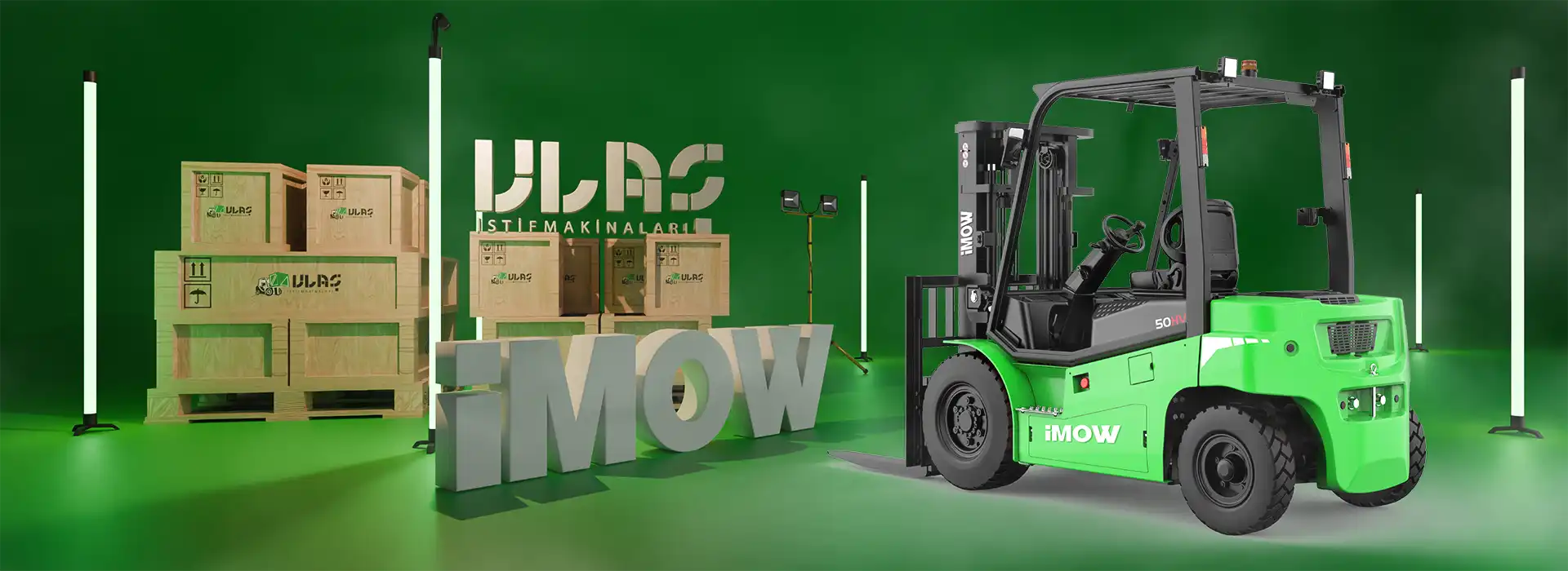 EFL553-HV-6 forklift, 5.5 ton kapasitesiyle liman sahasında çalışıyor.