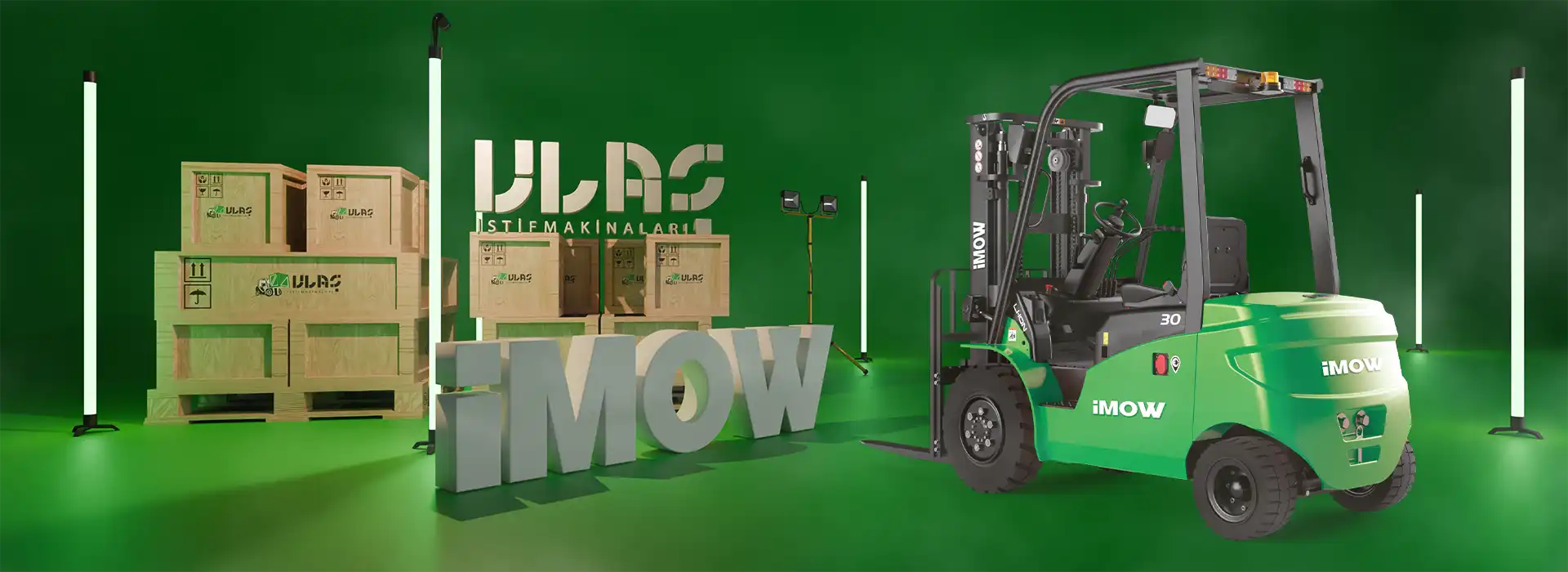 ICE303S elektrikli forklift, rampada hız kaybı olmadan performans sergiliyor.