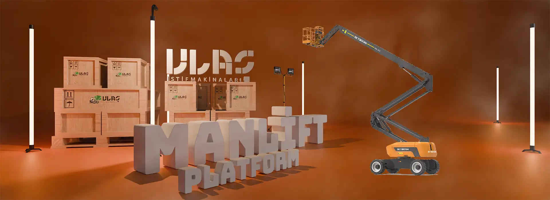 Ulaş İstif Makinaları — SAL-25J: Büyük ölçekli projelerde maksimum erişim, yüksek motor gücü ve sağlam şasi yapısıyla endüstriyel bakım ve montaj çalışmalarında üstün performans.