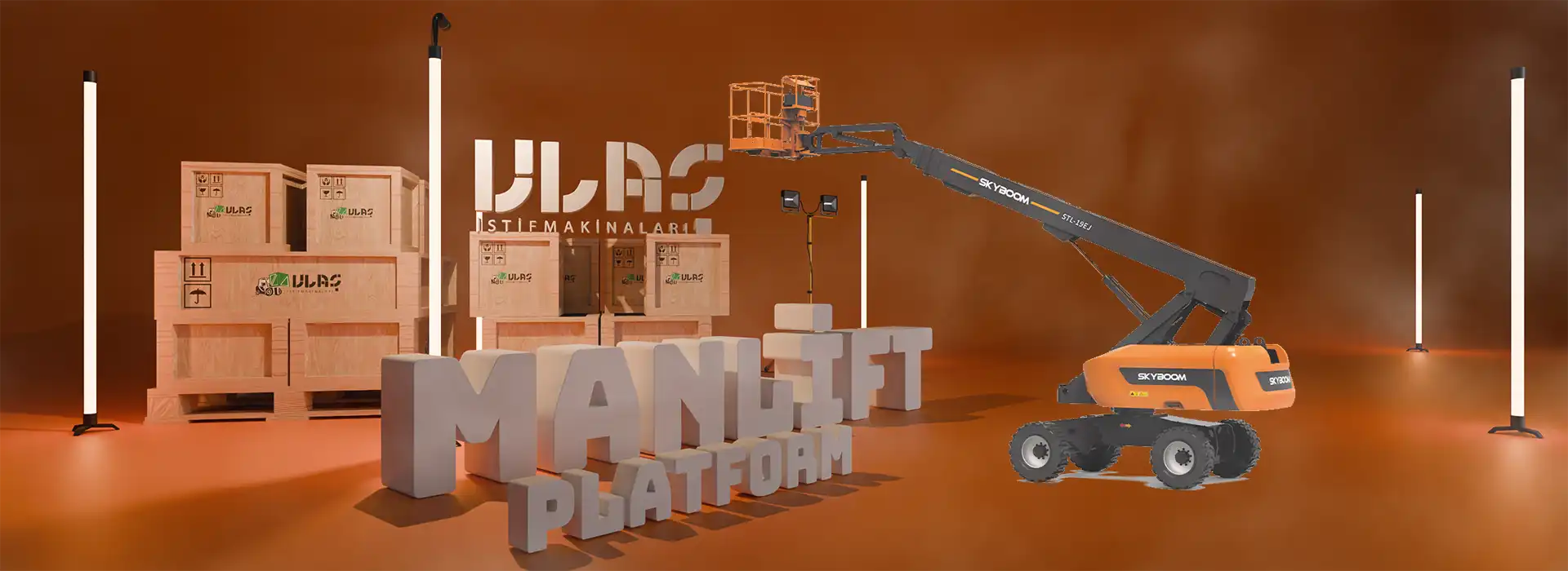 Ulaş İstif Makinaları — STL-19EJ: Emisyonsuz ve sessiz akülü bomlu platform, yüksek erişim kabiliyeti ve enerji verimliliğiyle modern endüstriyel projelerde çevreci çözüm sunar.