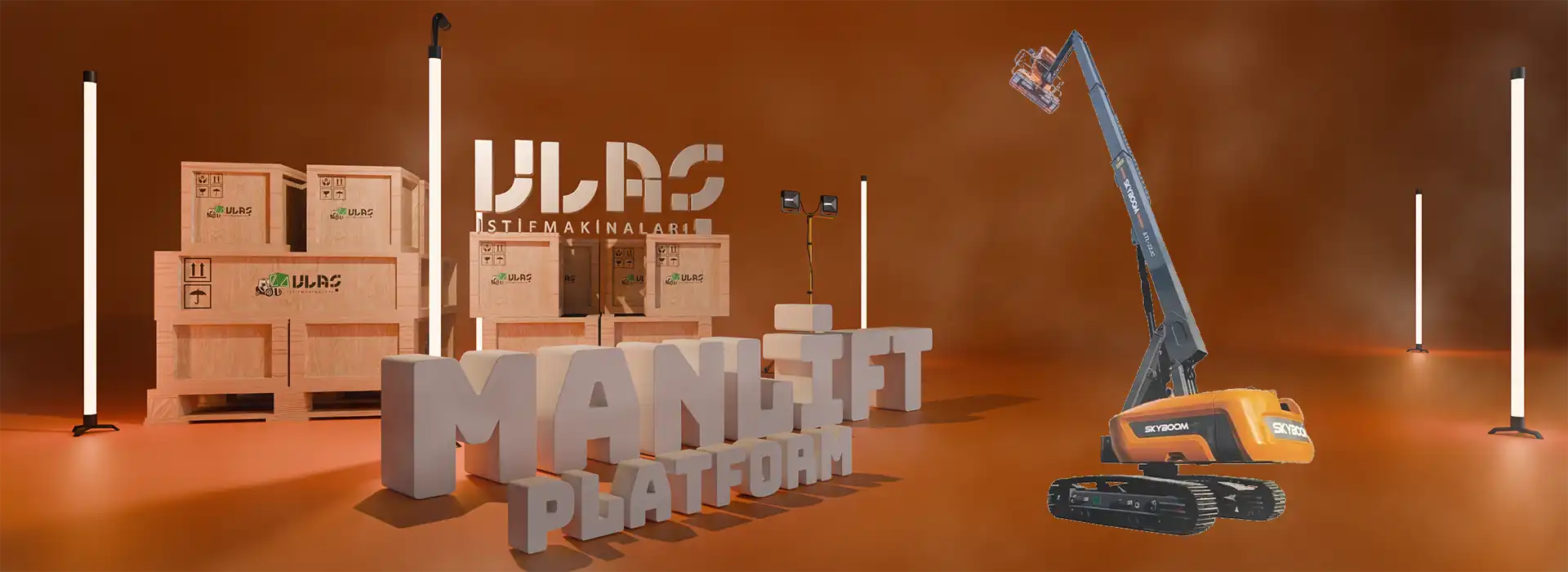 Ulaş İstif Makinaları — STL-22JC: Paletli şasi, otomatik dengeleme sistemi ve Weichai dizel motoruyla zorlu arazi koşullarında maksimum erişim sağlayan profesyonel teleskopik platform.