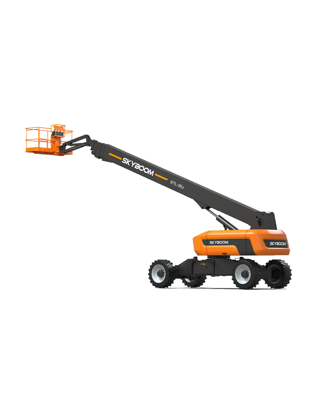 STL-56J dizel teleskopik bomlu platform: 58 m erişim yüksekliği, 21 m yatay uzanım ve güçlü Cummins motoruyla enerji, inşaat ve endüstriyel bakım projelerinde maksimum performans sunar.